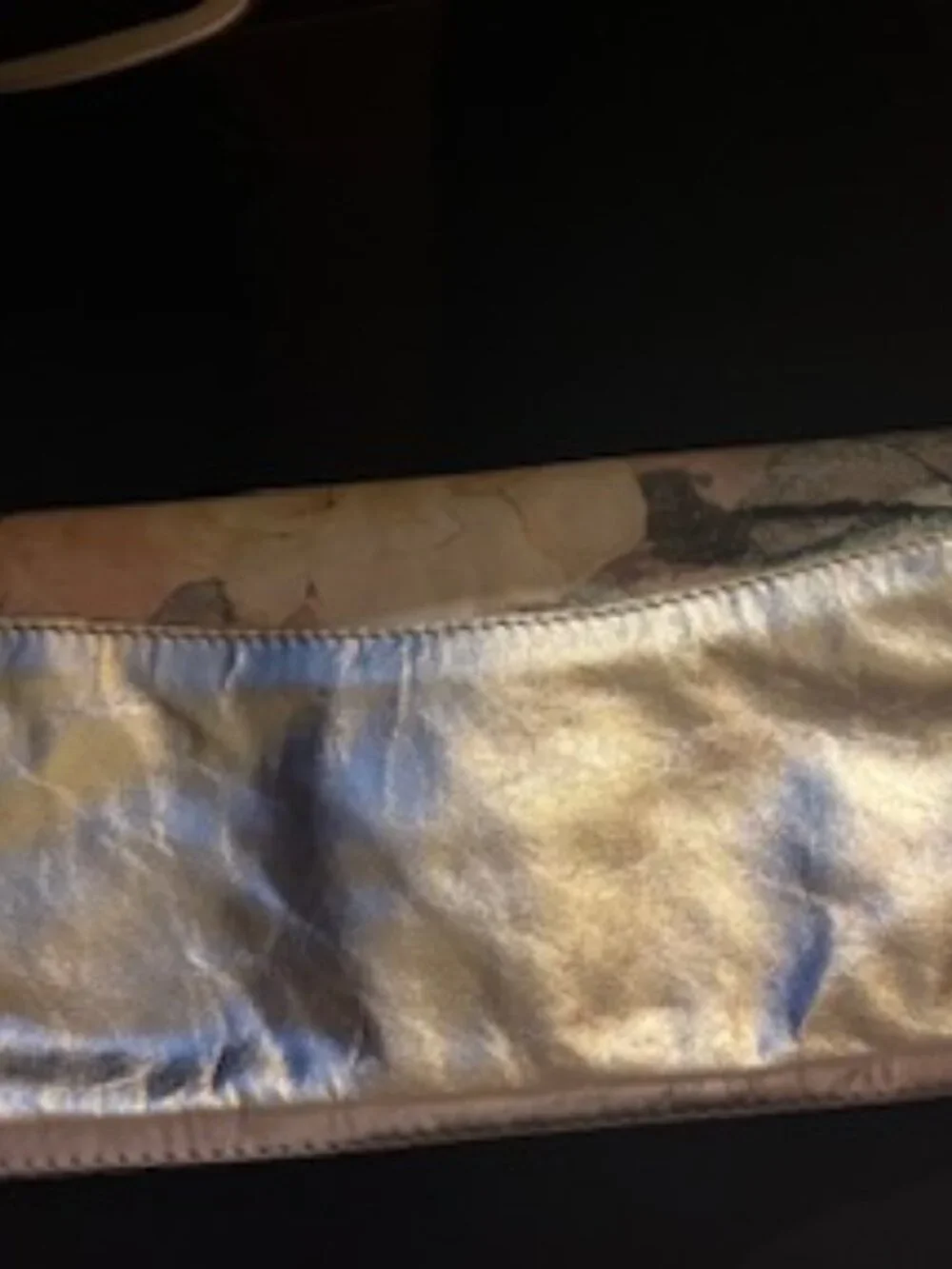 EUC Floral and Silver Leather Maurizio  Taiuti Clutch